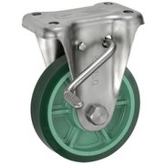 UKAI ステンレス製キャスター ストッパー付固定金具 KABZタイプ ウレタンゴム 車輪径150mm PNUDKABZ-150