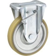 UKAI リッチウレタンキャスター ストッパー付固定金具 RUMKPBZタイプ ウレタンゴム 車輪径200mm RUMKPBZ-200