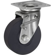 UKAI ステンレス製キャスター ストッパー付旋回(自在)金具 JABタイプ MCナイロン 車輪径150mm UWAJAB-150