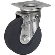 UKAI ステンレス製キャスター ストッパー付旋回(自在)金具 JABタイプ MCナイロン 車輪径150mm UWBDJAB-150