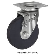 UKAI ステンレス製キャスター ストッパー付旋回(自在)金具 JABタイプ MCナイロン 車輪径100mm UWBSDJAB-100