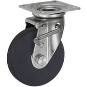UKAI ステンレス製キャスター ストッパー付旋回(自在)金具 JABタイプ MCナイロン 車輪径150mm UWBSDJAB-150