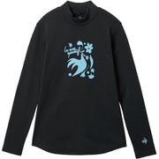 モックネック長袖シャツ レディース テニス シャツ ブラック(BK00) Sサイズ LN5FLT11L