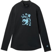 モックネック長袖シャツ レディース テニス シャツ ブラック（BK00） Sサイズ LN5FLT11L