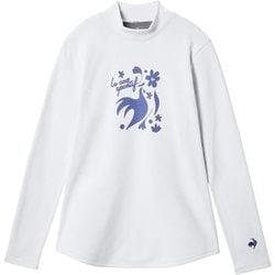 モックネック長袖シャツ レディース テニス シャツ ホワイト（WH00） Lサイズ LN5FLT11L