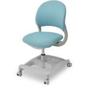 ハイブリッドチェア ファブリックタイプ ミドルバック 電動昇降デスク用 回転チェア ライトブルー色 CDC-926LB