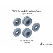 P35-160 1/35 WWII ドイツ L4500Aカーゴトラック 自重変形タイヤセット （ズベズダ3596用） [プラモデル用パーツ]