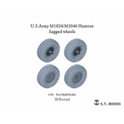 P35-168 1/35 現用 アメリカ M1024/M1046ハンビー 自重変形タイヤセット （タミヤ用） [プラモデル用パーツ]