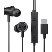 アクティブノイズキャンセリング搭載 USB Type-Cコネクタ ステレオイヤホン ブラック PG-SECE5BK1