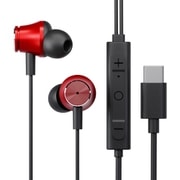 アクティブノイズキャンセリング搭載 USB Type-Cコネクタ ステレオイヤホン レッド PG-SECE5RD3