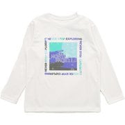 ロングスリーブイーエスゲットモテッドグラフィックティー キッズ トップス 長袖 ホワイト(W) サイズ130 NTJ82570