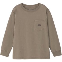 ロングスリーブポケットロゴティー キッズ トップス 長袖 マッシュルーム(MR) 150サイズ NTJ82526