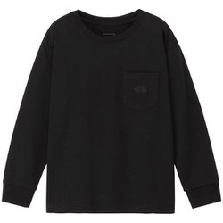 ロングスリーブポケットロゴティー キッズ トップス 長袖 ブラック(K) 150サイズ NTJ82526