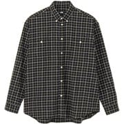 ロングスリーブフロストフォージフランネルシャツ ユニセックス シャツ ブラック×クリアレイクブルーチェック（BL） Sサイズ NR62431
