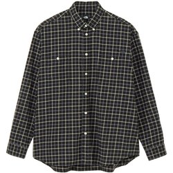 ロングスリーブフロストフォージフランネルシャツ ユニセックス シャツ ブラック×クリアレイクブルーチェック （BL） Lサイズ NR62431