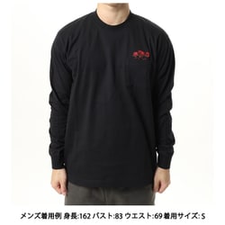 ロングスリーブフラッシュドライフラワーロゴティー ユニセックス カットソー ブラック（K） XXLサイズ NT82535