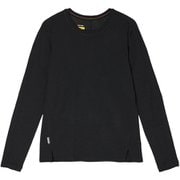 150メリノファインエースロングスリーブティー レディース カットソー ブラック（01） Sサイズ（日本：Mサイズ） IB0A571J