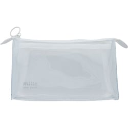 [限定] クリアポーチ メッシュ マチ mitte ホワイトソーダ S2337010