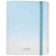 [限定] ゴムバンド付クリアファイル 5P+ファスナーポケット mitte ブルーソーダ S2174600