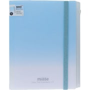 [限定] ゴムバンド付クリアファイル 5P+ファスナーポケット mitte ブルーソーダ S2174600