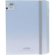 [限定] ゴムバンド付クリアファイル 5P+ファスナーポケット mitte ホワイトソーダ S2174618