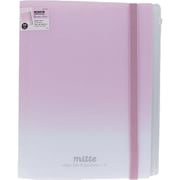 [限定] ゴムバンド付クリアファイル 5P+ファスナーポケット mitte ピーチソーダ S2174626