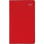 2026 ダイアリー 9月始 1Mブロック 薄型 レッド E2322