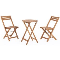 木製ラウンドテーブル＆チェアー 3点セット MWF-44S