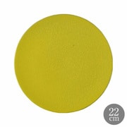 信楽焼 CRAZE 22cm フラットプレート イエロー HVDW-18