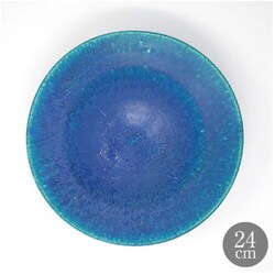 信楽焼 BLUE VELVET リムボウル HVDW-80