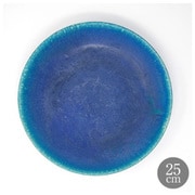 信楽焼 BLUE VELVET ディーププレート 25cm HVDW-78