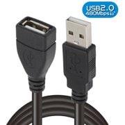 USB2.0 延長ケーブル 3m ブラック JTUSB2EX3M-BK
