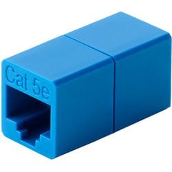 RJ45中継コネクタ Cat5e対応 UTP ブルー LD-RJ45U5EBU