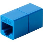 RJ45中継コネクタ Cat5e対応 UTP ブルー LD-RJ45U5EBU