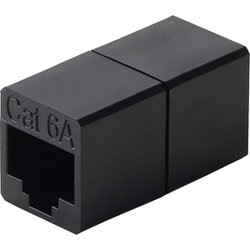 RJ45中継コネクタ Cat6A対応 UTP ブラック LD-RJ45U6ABK