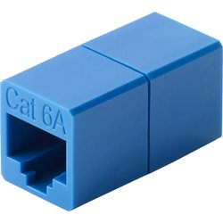 RJ45中継コネクタ Cat6A対応 UTP ブルー LD-RJ45U6ABU