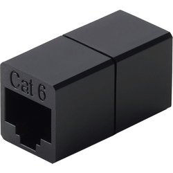 RJ45中継コネクタ Cat6対応 UTP ブラック LD-RJ45U6BK