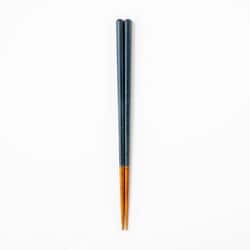G-90581 [草木染の箸 青 箸 23cm 食洗機可 日本製]
