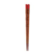 G-60111 [天丸漆彫先塗 朱 21cm 箸 漆塗 日本製]