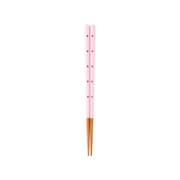 G-63068 [水玉 ピンク 18cm 箸 食洗機可 日本製 小学校入学～小学校中学年（6歳～10歳）のお子様向け]