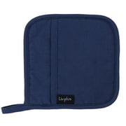 ミトン 鍋敷き 2WAY仕様 18×18cm 汚れにくい ネイビー インディゴ キッチン LV-0061