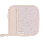 ミトン 鍋敷き 2WAY仕様 18×18cm 汚れにくい ホワイト テラゾー キッチン LV-0081