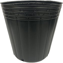 ポリ鉢 24cm 1P 黒 丸