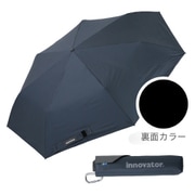 折りたたみ傘 晴雨兼用 innovator 60cm 手開き式 UVカット率100% 遮光率100% 遮熱効果 はっ水加工 スリム カラビナ付き 軽量 ネイビー 18764 IN-60M-44