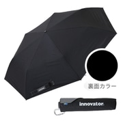 折りたたみ傘 晴雨兼用 innovator 60cm 手開き式 UVカット率100% 遮光率100% 遮熱効果 はっ水加工 スリム カラビナ付き 軽量 ブラック 18765 IN-60M-46
