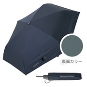 折りたたみ傘 晴雨兼用 innovator 55cm 自動開閉 安全飛び出し防止機能付き UVカット率99.9%以上 遮光率99.9%以上 遮熱効果 はっ水加工 ワンタッチ ネイビー 18755 IN-55WJP-44