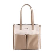 トートバッグ レディース キャンバス 帆布 PU 異素材 大容量 通勤 通学 A4 仕切り 軽量 自立 LIZDAYS リズデイズ ss10 lz-71616-NAGBE