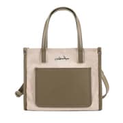 トートバッグ レディース 2way ショルダーバッグ 斜めがけ 大人 ミニ ハンドバッグ キャンバス 帆布 PU 異素材 A5 マチ広 軽量 自立 LIZDAYS リズデイズ ss20 lz-71618-NAKH