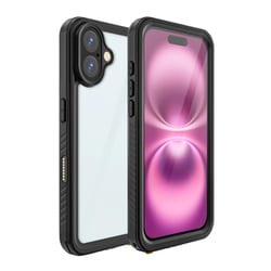 ARMOR-X - IP68 Waterproof Case with Hand Strap for iPhone 16 Black MX-IPH-16