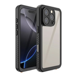 ARMOR-X - IP68 Waterproof Case with Hand Strap for iPhone 16 Pro Black MX-IPH-16PRO
